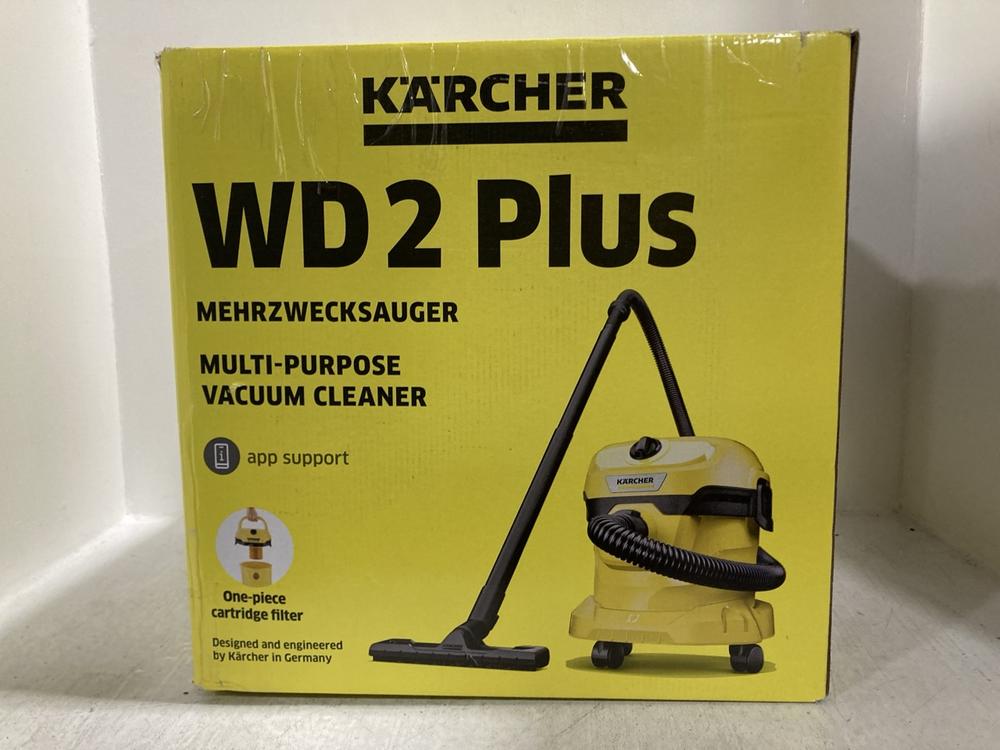 Lot 684  
            Chesterfield SR47 - Parcel Delivery Only 

                
KARCHER WD2 PLUS WET AND DRY VACUUM CLEANER (LOCATION: G8)