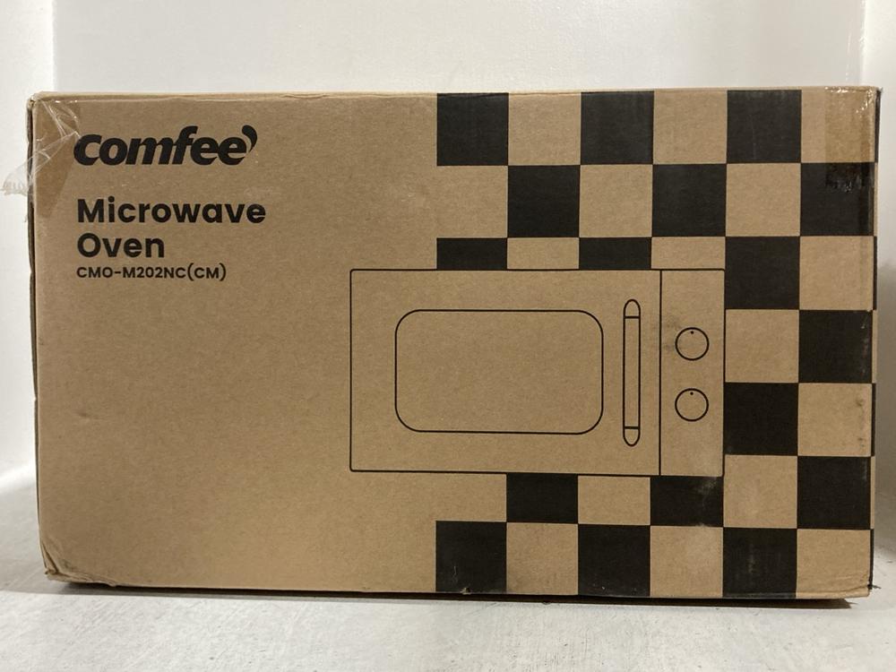 Lot 694  
            Chesterfield SR47 - Parcel Delivery Only 

                
COMFEE 20L 700W MICROWAVE OVEN - MODEL NO. CMO-M202NC (LOCATION: G8)