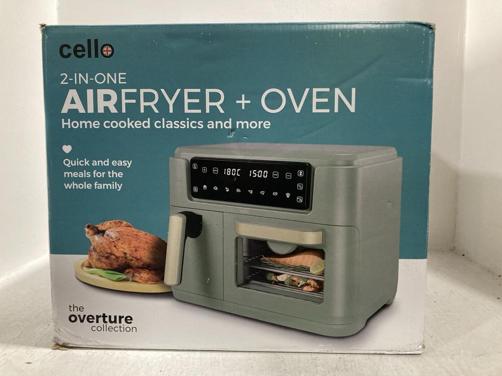 Lot 700  
            Chesterfield SR47 - Parcel Delivery Only 

                
CELLO 2 IN 1 AIRFRYER AND OVEN (LOCATION: G8)