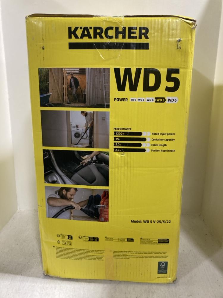 Lot 701  
            Chesterfield SR47 - Parcel Delivery Only 

                
KARCHER WD5 WET AND DRY VACUUM CLEANER ORIGINAL RRP £159 (LOCATION: G8) - Image 3