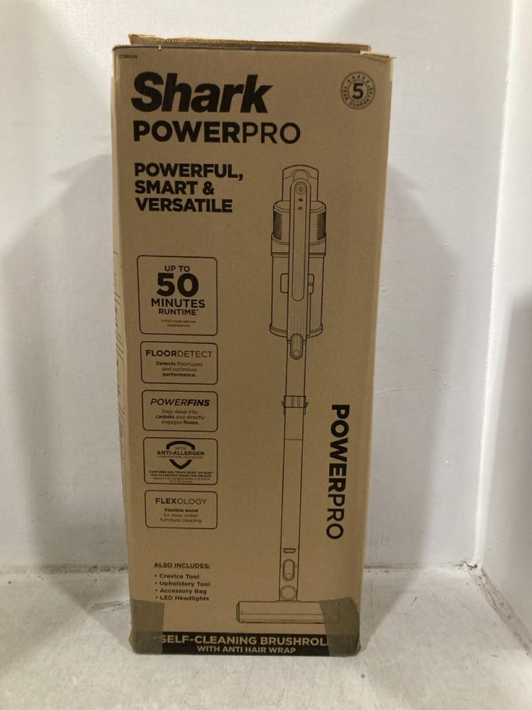 Lot 705  
            Chesterfield SR47 - Parcel Delivery Only 

                
SHARK POWERPRO CORDLESS STICK VACUUM CLEANER ORIGINAL RRP £249 (LOCATION: G9)