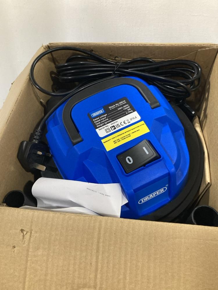 Lot 707  
            Chesterfield SR47 - Parcel Delivery Only 

                
DRAPER WET & DRY VACUUM CLEANER. (LOCATION: G9) - Image 2