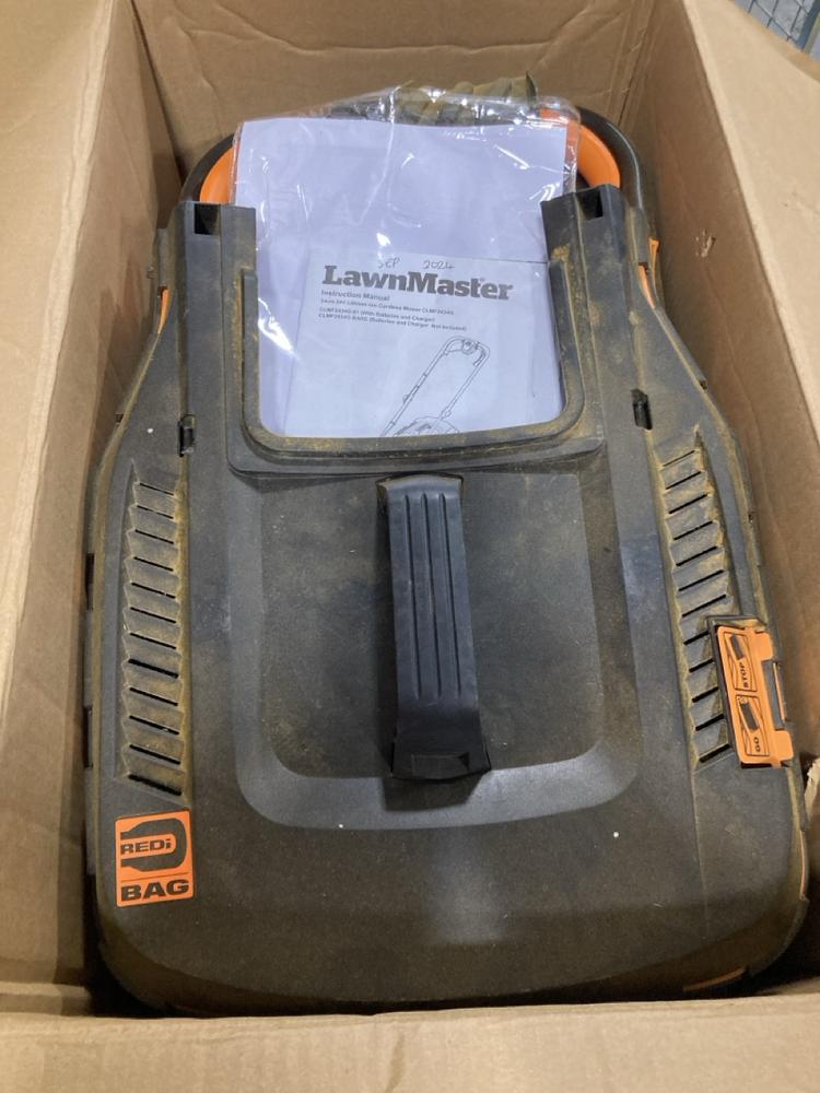 Lot 720  
            Chesterfield SR47 - Parcel Delivery Only 

                
LAWNMASTER 34CM 24V LITHIUM-ION CORDLESS MOWER. (LOCATION: G9) - Image 2