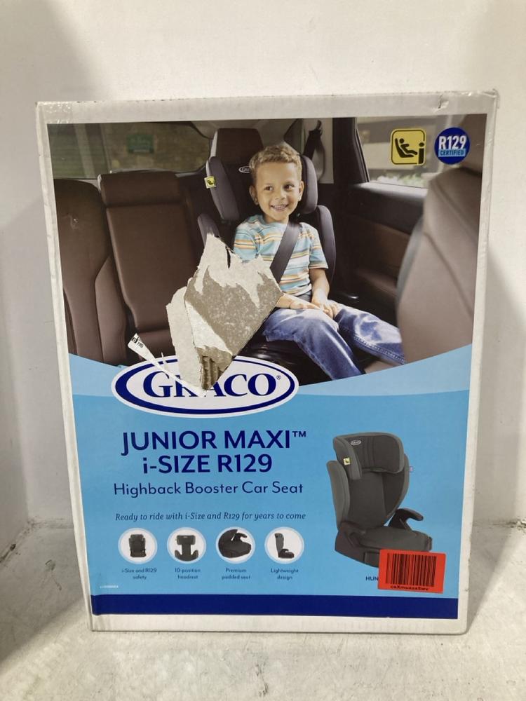 Lot 723  
            Chesterfield SR47 - Parcel Delivery Only 

                
GRACO JUNIOR MAXI I-SIZE R129 HIGHBACK BOOSTER SEAT. (LOCATION: G9)