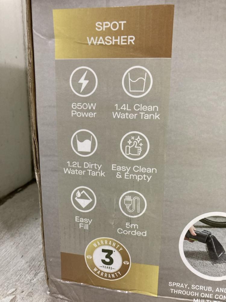 Lot 730  
            Chesterfield SR47 - Parcel Delivery Only 

                
DAEWOOD HURRICANE CAT 2 SPOT & UPHOLSTERY WASHER (LOCATION: G10) - Image 3