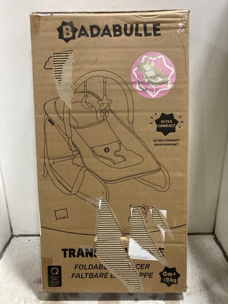 Lot 738  
            Chesterfield SR47 - Parcel Delivery Only 

                
BADA VULLE TRANSATPLIABLE FOLDABLE BOUNCER (LOCATION: G10) - Image 3