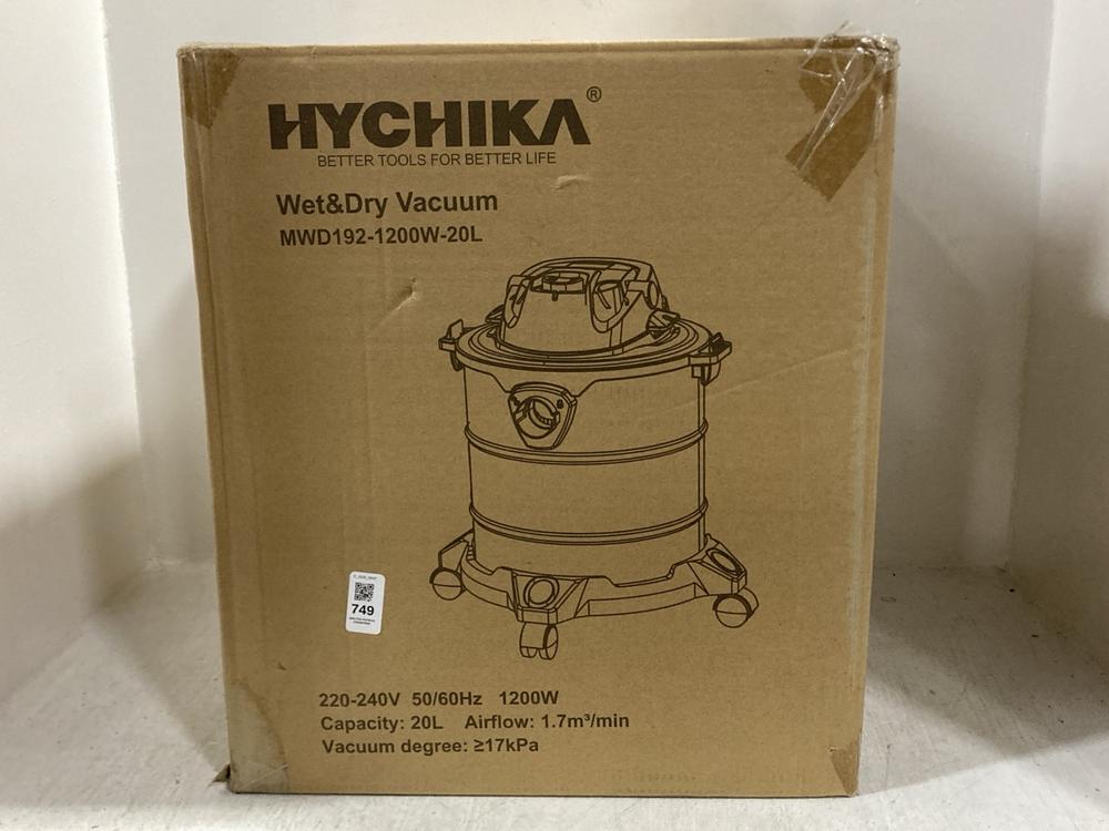 Lot 749  
            Chesterfield SR47 - Parcel Delivery Only 

                
HYCHIKA WET & DRY VACUUM CLEANER. (LOCATION: G11)
