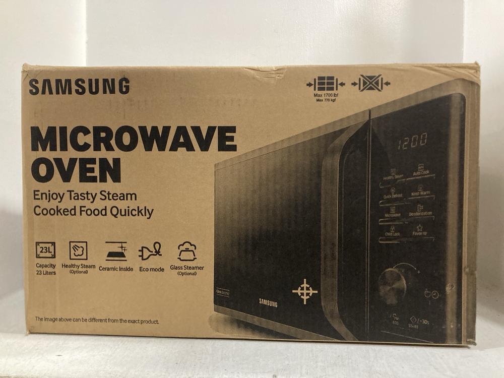 Lot 754  
            Chesterfield SR47 - Parcel Delivery Only 

                
SAMSUNG MICROWAVE OVEN. (LOCATION: G11)