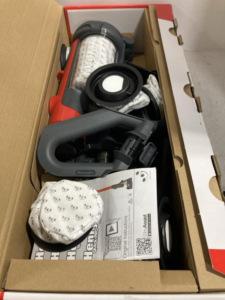 Lot 758  
            Chesterfield SR47 - Parcel Delivery Only 

                
NUMATIC HENRY QUICK CORDLESS VACUUM CLEANER. ORIGINAL RRP £300 (LOCATION: G11)