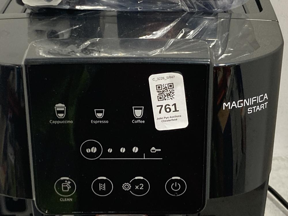 Lot 761  
            Chesterfield SR47 - Parcel Delivery Only 

                
DELONGHI MAGNIFICA START COFFEE MACHINE. ORIGINAL RRP £320 (LOCATION: G11) - Image 4