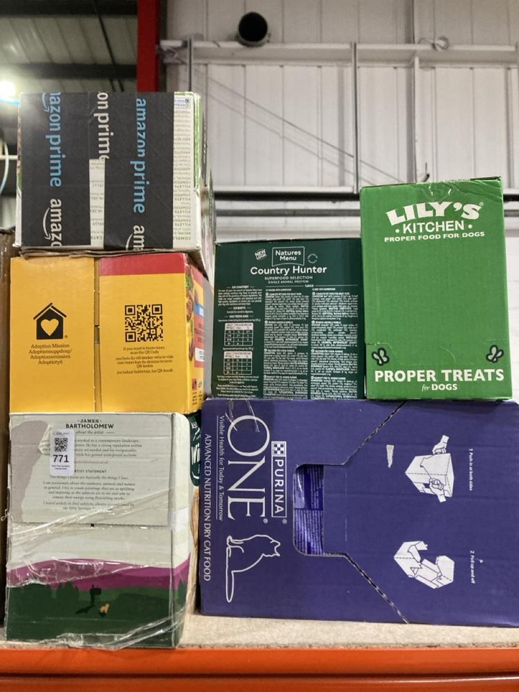 Lot 771  
            Chesterfield SR47 - Parcel Delivery Only 

                
6 X ASSORTED PET FOOD ITEMS TO INCLUDE NATURES MENU COUNTRY HUNTER SUPER FOOD SEL...