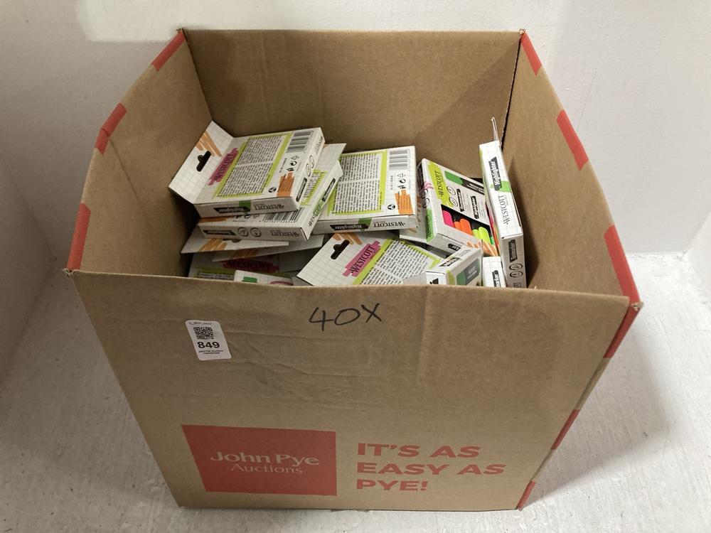 Lot 849  
            Chesterfield SR47 - Parcel Delivery Only 

                
40X WESTCOTT SINCE 1872 TEXT MARKER / HIGHLIGHTER (LOCATION: H1)