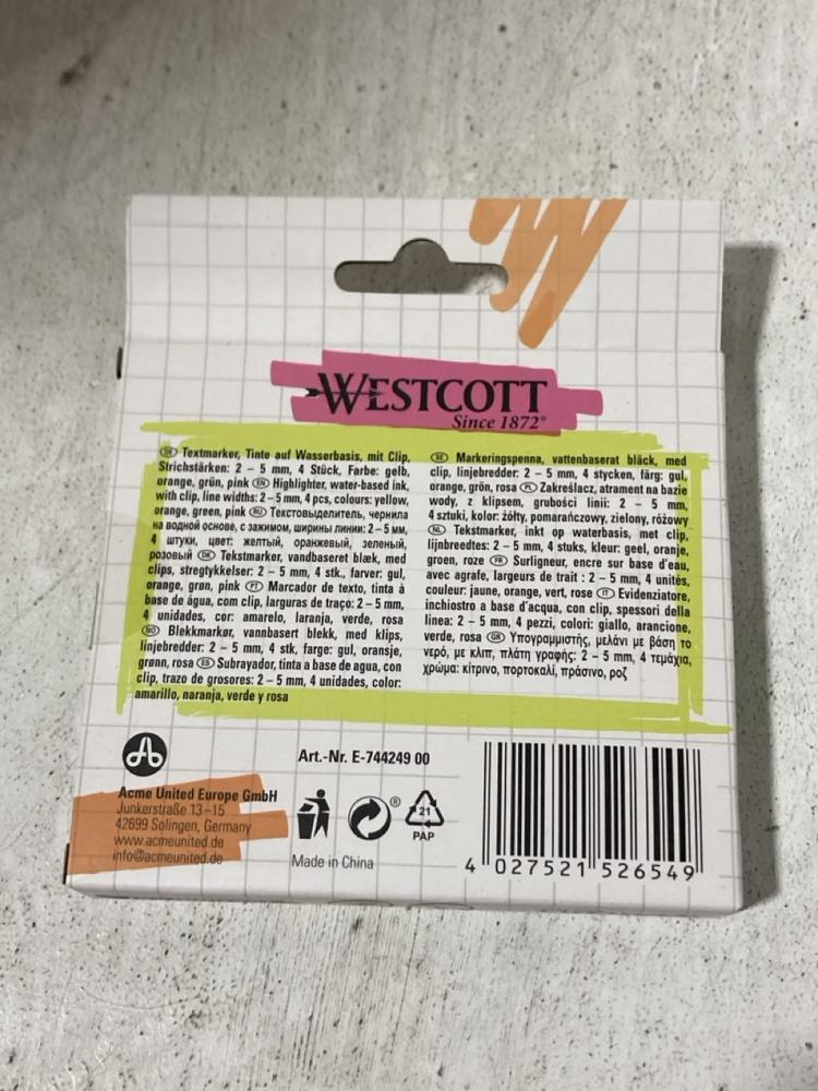 Lot 849  
            Chesterfield SR47 - Parcel Delivery Only 

                
40X WESTCOTT SINCE 1872 TEXT MARKER / HIGHLIGHTER (LOCATION: H1) - Image 3