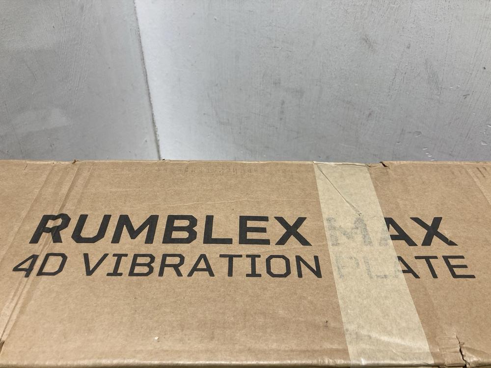 Lot 877  
            Chesterfield SR47 - Parcel Delivery Only 

                
LIFE PRO RUMBLEX MAX 4D VIBRATION PLATE (LOCATION: H2)