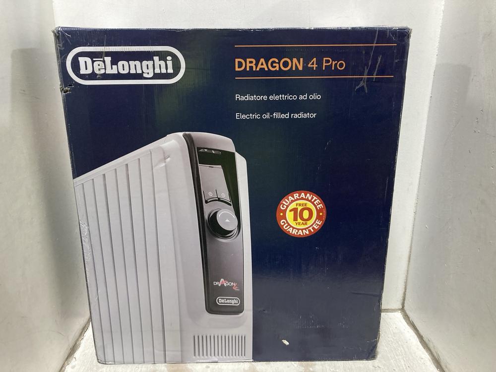 Lot 882  
            Chesterfield SR47 - Parcel Delivery Only 

                
DELONGHI DRAGON PRO 4 OIL FILLED RADIATOR ORIGINAL RRP £244 (LOCATION: H2)