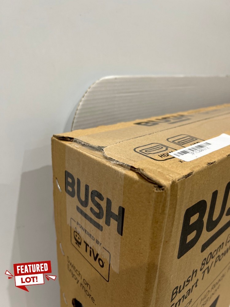 Lot 11  
            Chesterfield Tech - Collection or Optional Delivery Available 

                
BUSH 32HT25CB 32" HDR, SMART TV (ORIGINAL RRP - £209.99): MODEL NO 32HT25CB (WITH...