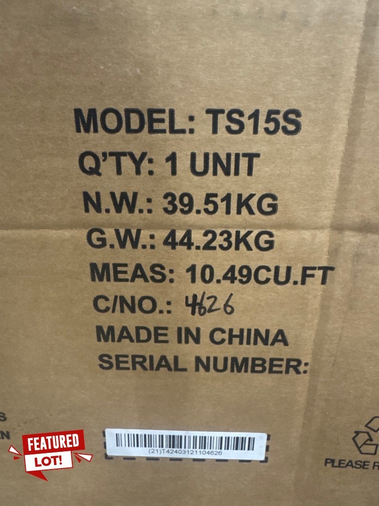 Lot 1  
            Chesterfield Tech - Collection or Optional Delivery Available 

                
ALTO TS15S SPEAKER (ORIGINAL RRP - £539.99) IN BLACK. (WITH BOX) [JPTC89173] (LOC...