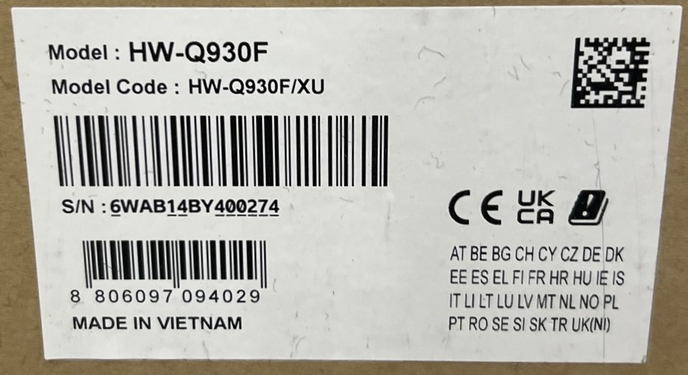 Lot 2  
            Chesterfield Tech - Collection or Optional Delivery Available 

                
SAMSUNG Q930F SOUNDBAR (ORIGINAL RRP - £478.00). (WITH BOX) [JPTC89122] (LOCATION...