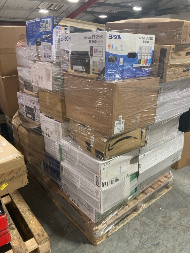 Lot 40  
            Chesterfield Tech - Collection or Optional Delivery Available 

                
PALLET OF ASSORTED PRINTERS. [JPTC88044] (LOCATION: TECH) (KERBSIDE PALLET DELIVERY)
