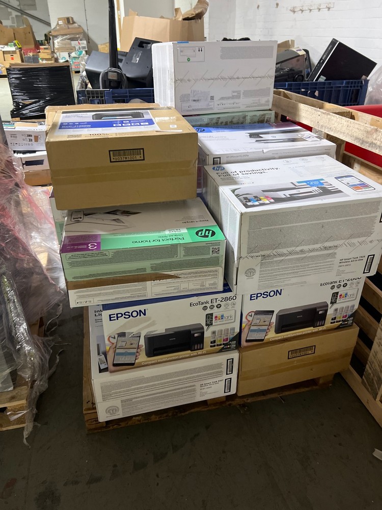 Lot 42  
            Chesterfield Tech - Collection or Optional Delivery Available 

                
PALLET OF ASSORTED PRINTERS. [JPTC89160] (LOCATION: TECH) (KERBSIDE PALLET DELIVERY)