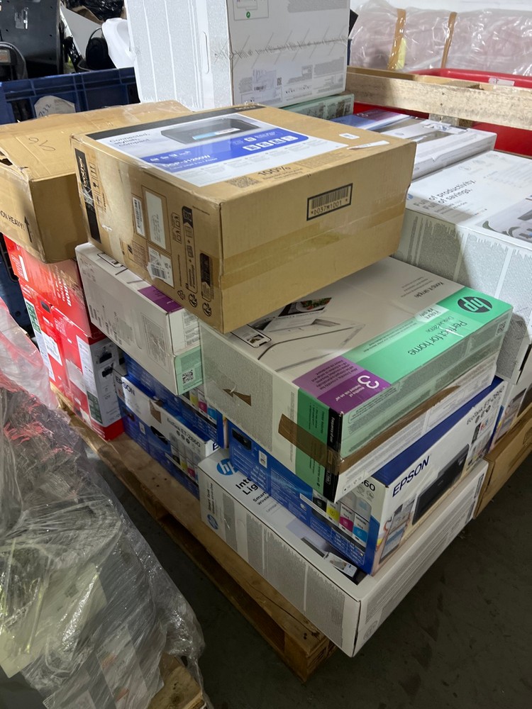 Lot 42  
            Chesterfield Tech - Collection or Optional Delivery Available 

                
PALLET OF ASSORTED PRINTERS. [JPTC89160] (LOCATION: TECH) (KERBSIDE PALLET DELIVERY)
