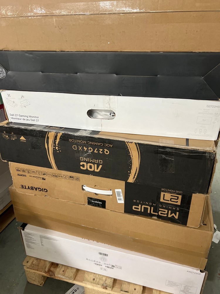 Lot 43  
            Chesterfield Tech - Collection or Optional Delivery Available 

                
PALLET OF UNTESTED MONITORS. [JPTC89157] (LOCATION: TECH) (KERBSIDE PALLET DELIVERY)