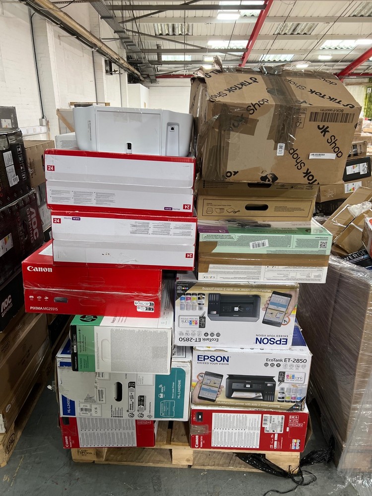 Lot 44  
            Chesterfield Tech - Collection or Optional Delivery Available 

                
PALLET OF ASSORTED PRINTERS. [JPTC89159] (LOCATION: TECH) (KERBSIDE PALLET DELIVERY)