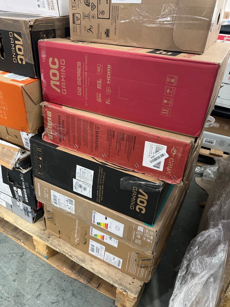 Lot 47  
            Chesterfield Tech - Collection or Optional Delivery Available 

                
PALLET OF UNTESTED MONITORS. [JPTC89154] (LOCATION: TECH) (KERBSIDE PALLET DELIVERY)