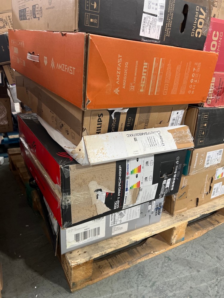 Lot 47  
            Chesterfield Tech - Collection or Optional Delivery Available 

                
PALLET OF UNTESTED MONITORS. [JPTC89154] (LOCATION: TECH) (KERBSIDE PALLET DELIVERY)