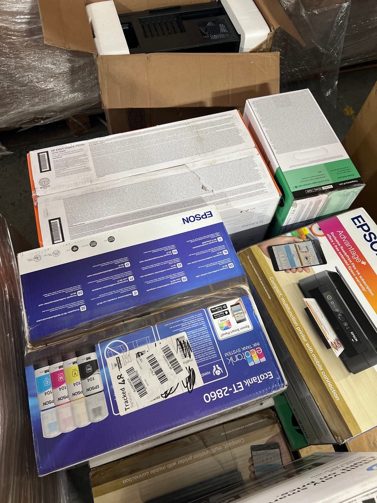 Lot 53  
            Chesterfield Tech - Collection or Optional Delivery Available 

                
PALLET OF ASSORTED PRINTERS. [JPTC89161] (LOCATION: TECH) (KERBSIDE PALLET DELIVERY)