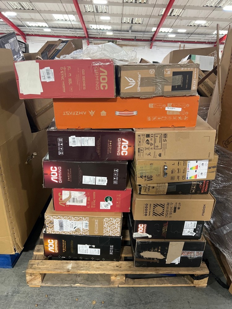 Lot 55  
            Chesterfield Tech - Collection or Optional Delivery Available 

                
PALLET OF UNTESTED MONITORS. [JPTC89149] (LOCATION: TECH) (KERBSIDE PALLET DELIVERY)