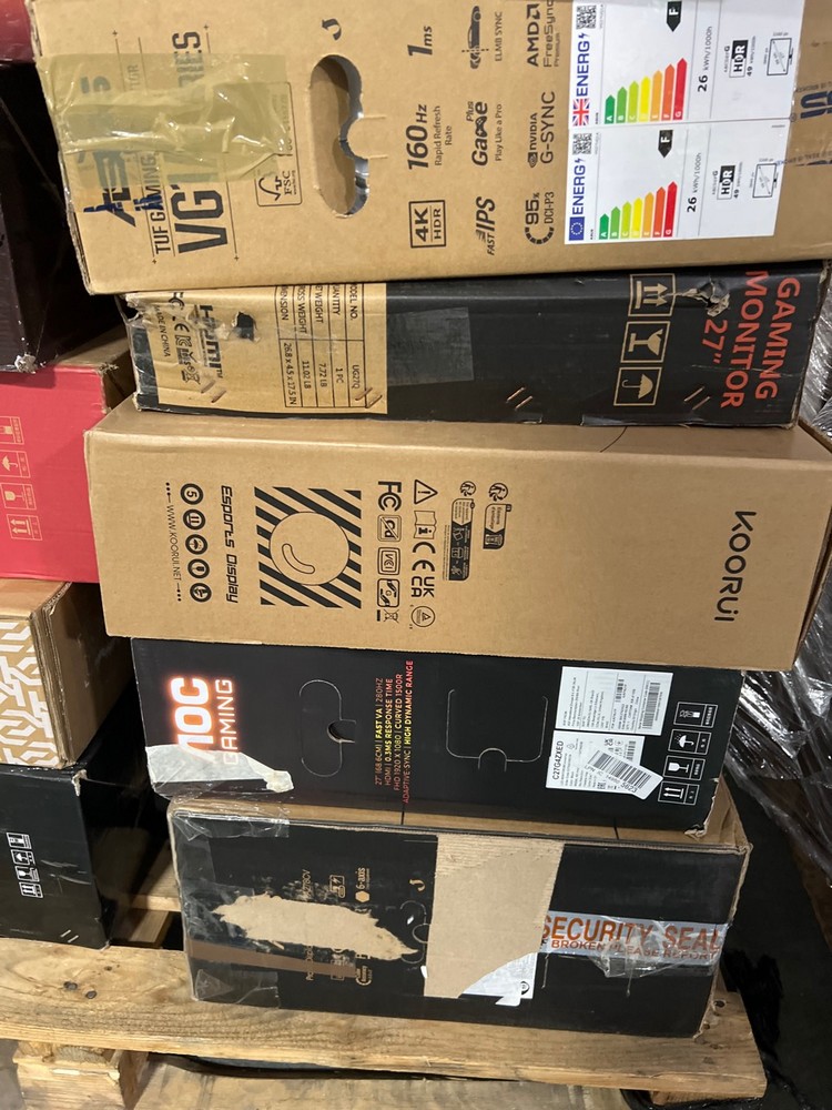 Lot 55  
            Chesterfield Tech - Collection or Optional Delivery Available 

                
PALLET OF UNTESTED MONITORS. [JPTC89149] (LOCATION: TECH) (KERBSIDE PALLET DELIVERY)