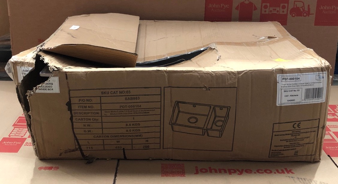 Lot 59  
            Edinburgh SR21 - Collection Only 

                
ELLSI UNDERMOUNT SINK GLOSS WHITE OVERSIZE : 670X440X206MM - COLLECTION ONLY - LO...