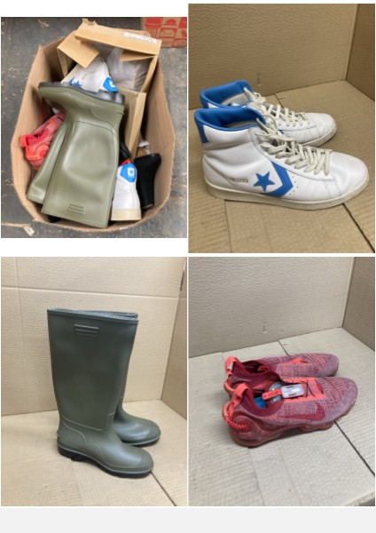Lot 289  
            Edinburgh SR23 - Delivery Only 

                
QUANTITY OF CLOTHING & APPAREL ITEMS TO INCLUDE DUNLOP PRICEMASTOR GREEN WELLINGT...