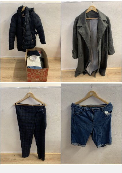 Lot 311  
            Edinburgh SR23 - Delivery Only 

                
QUANTITY OF CLOTHING & APPAREL TO INCLUDE BLUE PENGUIN PLAID PANTS UK SIZE 36R: L...