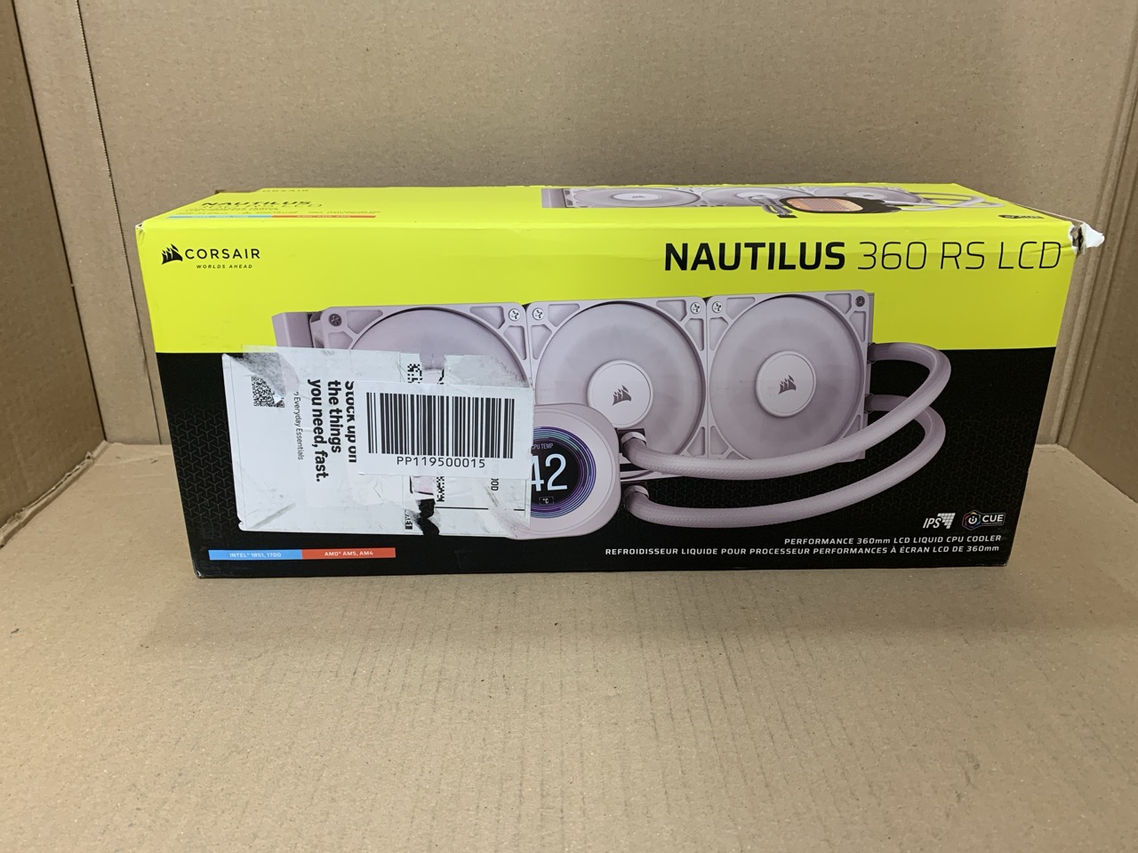 Lot 318  
            Edinburgh SR23 - Delivery Only 

                
CORSAIR NAUTILUS 360 RS LCD AIO COOLER: LOCATION - F
