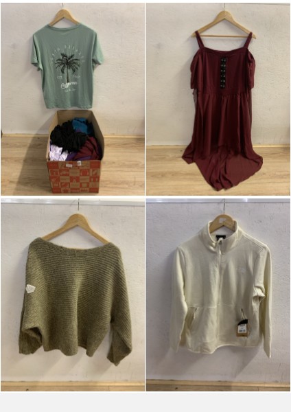Lot 344  
            Edinburgh SR23 - Delivery Only 

                
QUANTITY OF CLOTHING & APPAREL TO INCLUDE TU WOVEN JUMPER WOMENS 16: LOCATION - F