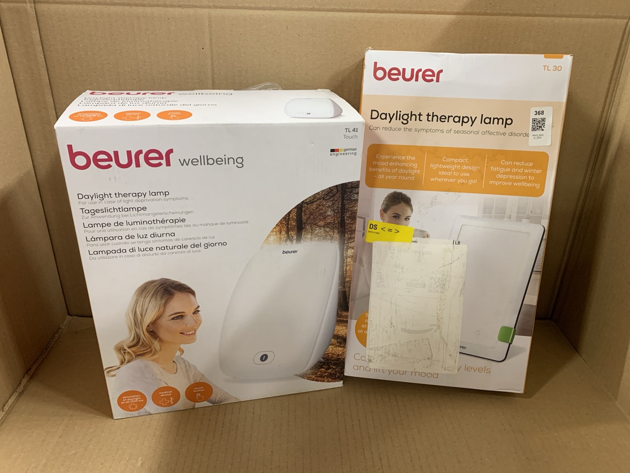 Lot 368  
            Edinburgh SR23 - Delivery Only 

                
BEURER TL41UK TOUCH COMPACT LED SAD LAMP, HELPS COMBAT SEASONAL AFFECTIVE DISORDE...