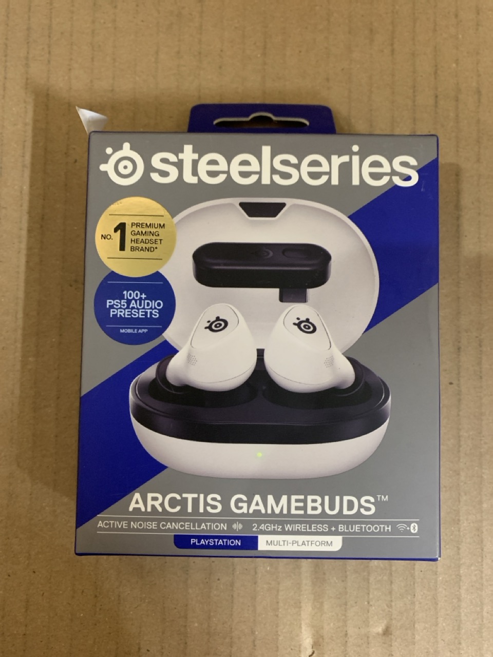 Lot 389  
            Edinburgh SR23 - Delivery Only 

                
STEELSERIES ARCTIS GAMEBUDS FOR PS5 - WIRELESS GAMING EARBUDS - 2.4GHZ + BT 5.3 -...