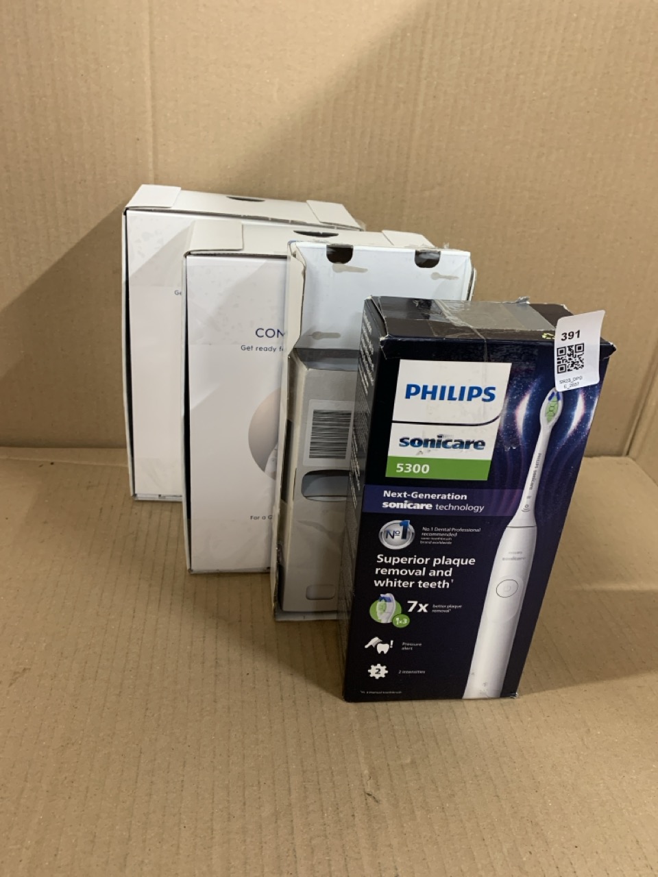 Lot 391  
            Edinburgh SR23 - Delivery Only 

                
QUANTITY OF HEALTH & BEAUTY ITEMS TO INCLUDE PHILIPS SONICARE 5300 ELECTRIC TOOTH...