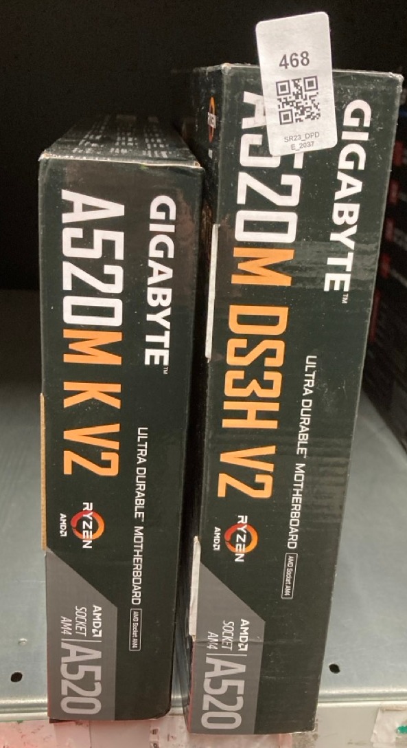 Lot 468  
            Edinburgh SR23 - Delivery Only 

                
GIGABYTE A520M K V2 MOTHERBOARD - SUPPORTS AMD RYZEN 5000 SERIES AM4 CPUS, UP TO ...