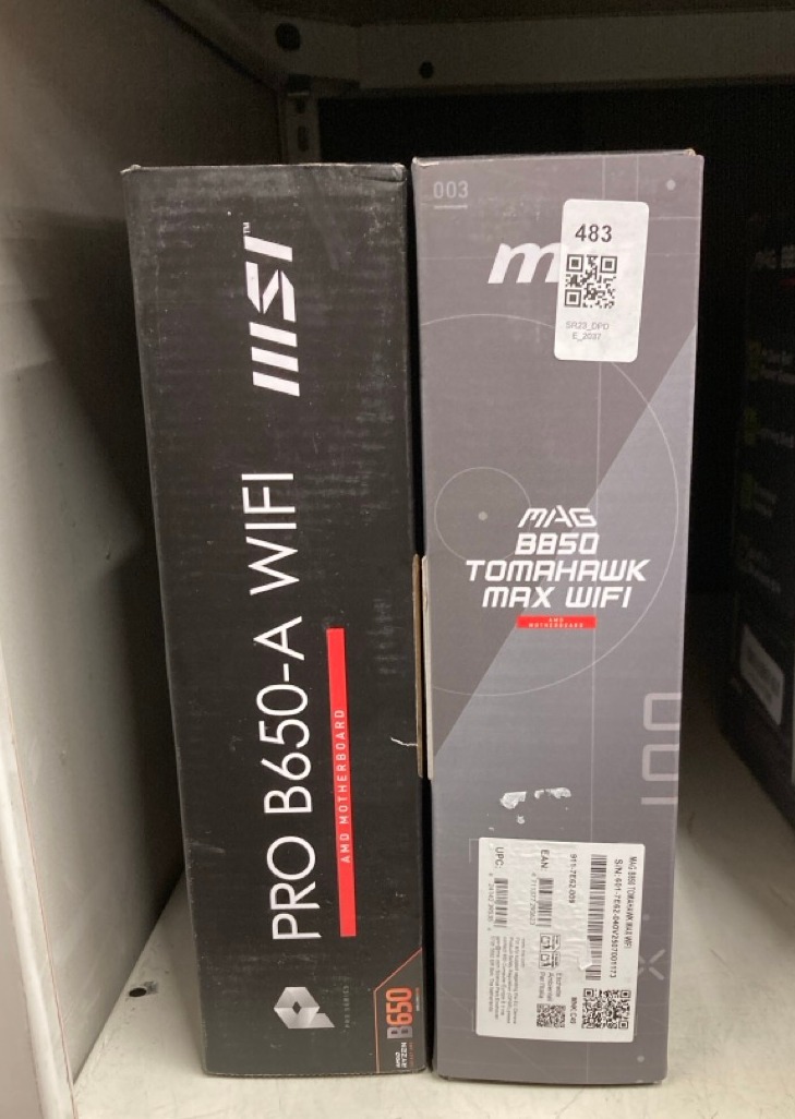 Lot 483  
            Edinburgh SR23 - Delivery Only 

                
MSI MAG B850 TOMAHAWK MAX WIFI MOTHERBOARD, ATX - SUPPORTS AMD RYZEN 9000/8000 / ...