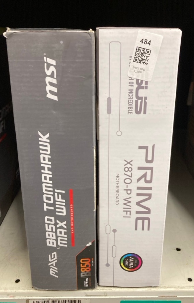 Lot 484  
            Edinburgh SR23 - Delivery Only 

                
ASUS ROG STRIX X870-I GAMING WIFI, AMD MINI-ITX MOTHERBOARD, FOR AMD AM5 RYZEN 98...