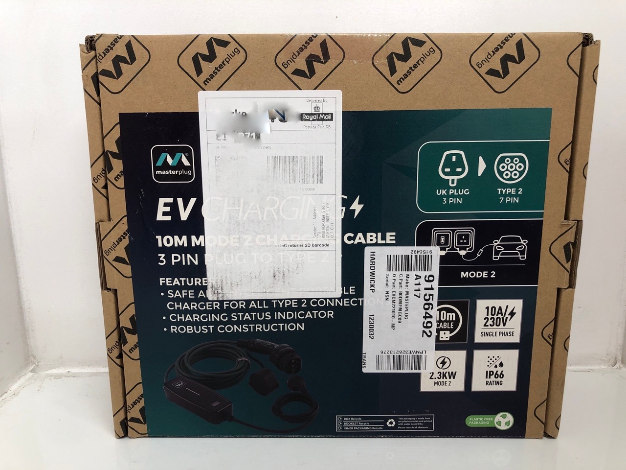 Lot 507  
            Edinburgh SR23 - Delivery Only 

                
MASTERPLUG EV CHARGING CABLE FOR ELECTRIC AND HYBRID VEHICLES, 10 METRES, MODE 2,...
