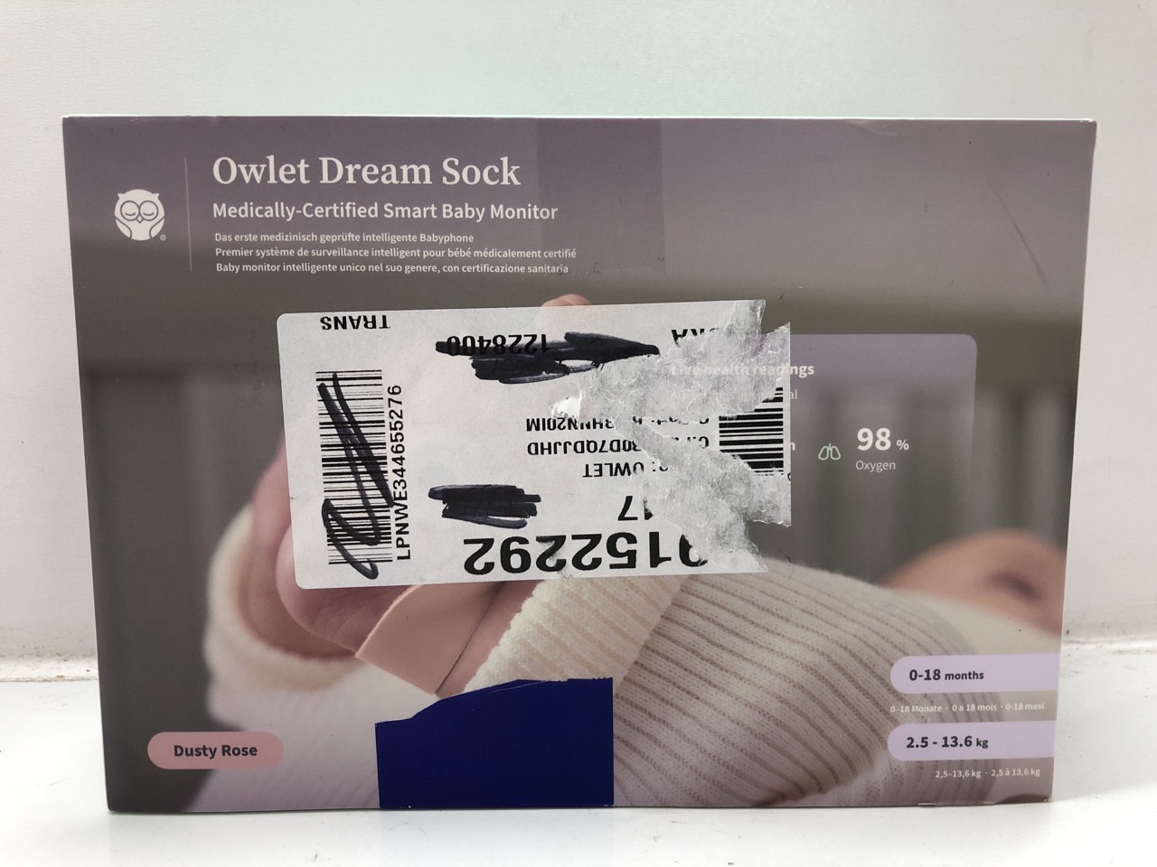 Lot 510  
            Edinburgh SR23 - Delivery Only 

                
OWLET DREAM SOCKÂ® - SMART BABY MONITOR - TRACK LIVE PULSE (HEART) RATE, OXYGEN I...