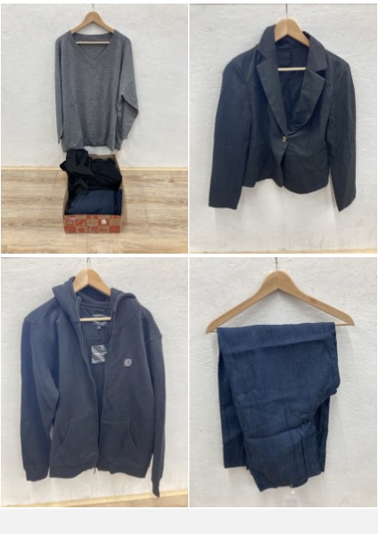 Lot 519  
            Edinburgh SR23 - Delivery Only 

                
1 X BOX OF CLOTHING TO INCLUDE GREY SWEATER UK SIZE 22-24:: LOCATION - J