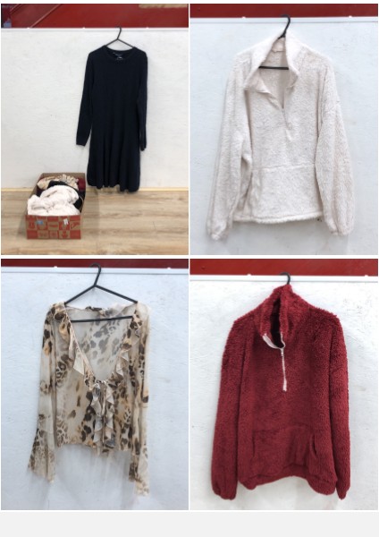 Lot 520  
            Edinburgh SR23 - Delivery Only 

                
1 X BOX OF LADIES CLOTHING TO INCLUDE LADIES ANIMAL PRINT BLOUSE UK SIZE L:: LOCA...