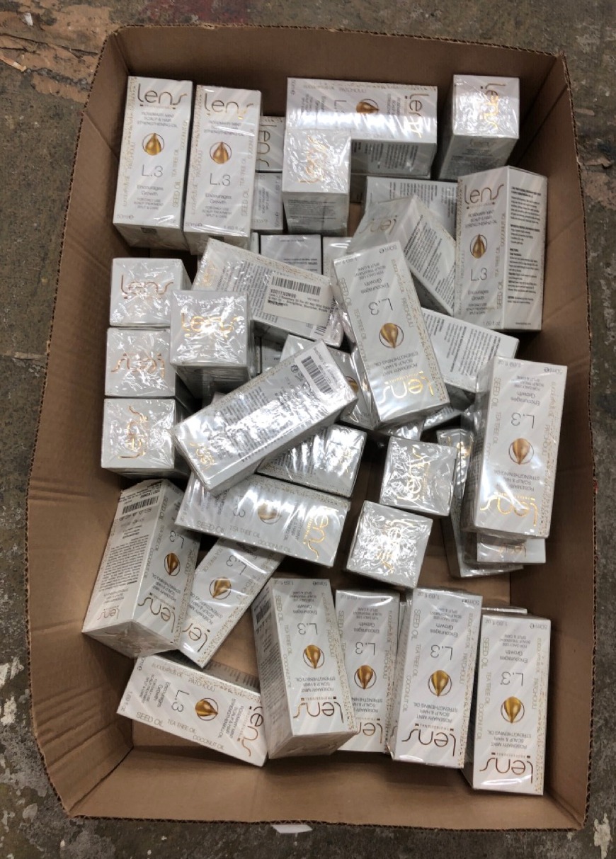 Lot 124  
            Edinburgh SR24 - Delivery Only 

                
42 X LENS PROFESSIONAL ROSEMARY MINT SCALP & HAIR STRENTHENING OIL: LOCATION - B ...