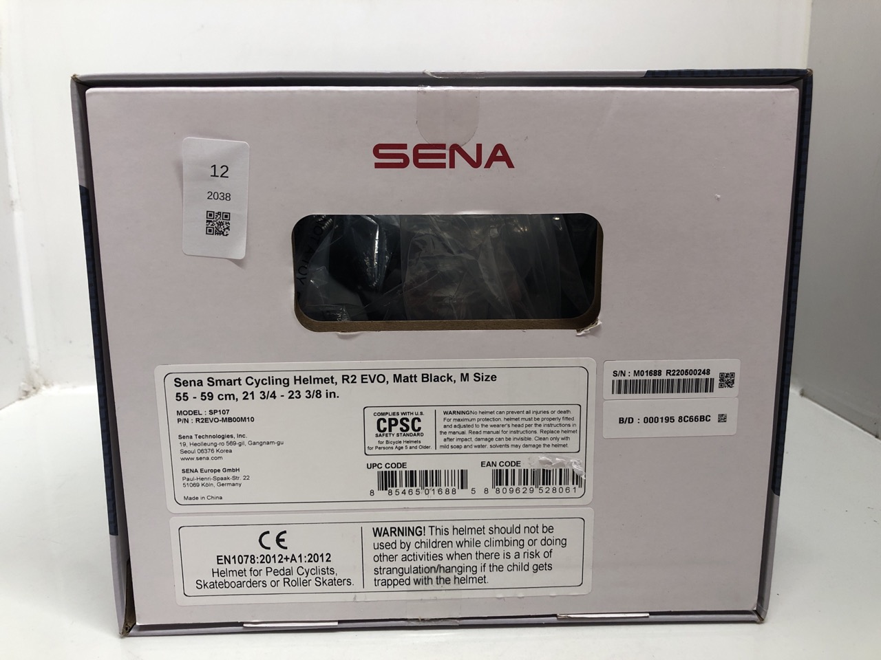 Lot 12  
            Edinburgh SR24 - Delivery Only 

                
SENA R2 EVO ROAD CYCLING HELMET (MATTE BLACK, M).: LOCATION - TOP 50 RACK