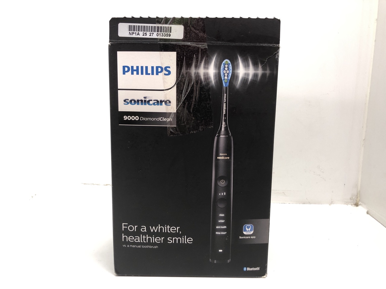 Lot 16  
            Edinburgh SR24 - Delivery Only 

                
PHILIPS SONICARE DIAMONDCLEAN 9000 BLACK ELECTRIC TOOTHBRUSH, 4 MODES, 3 INTENSIT...